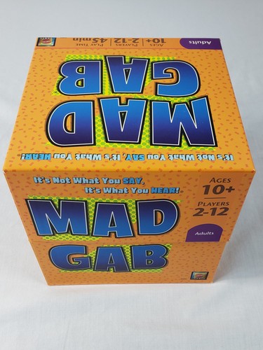 Mattel Mad Gab Adult Party Word Family Game Night 2-12 Players 2009 Pre-owned - Picture 4 of 14