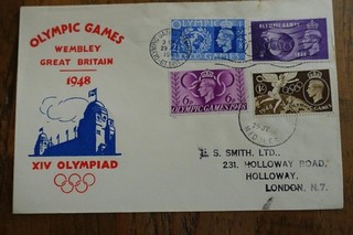 GB 1948 KGVI Olympic Games Set on Illustrated FIRST DAY COVER