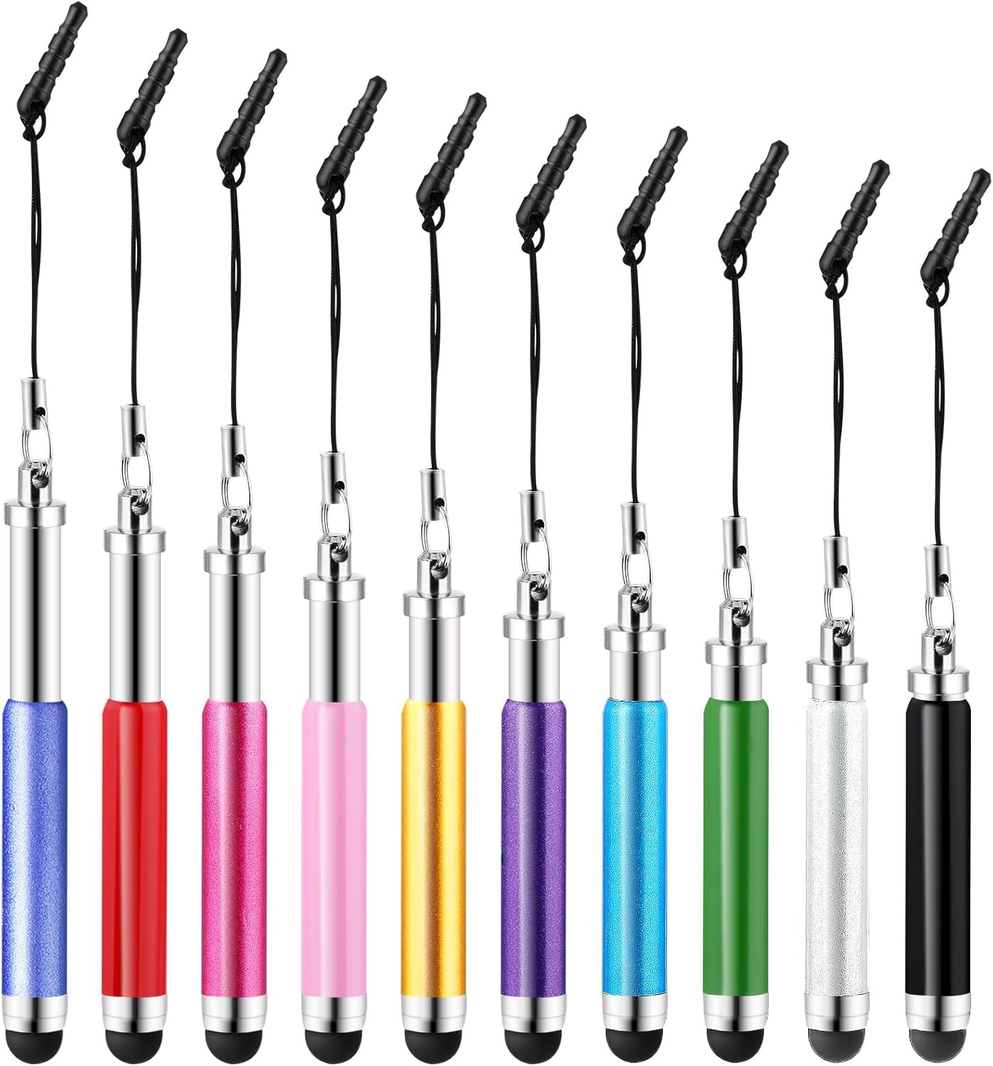 10-Pack Mini Stylus Pens for Touch Screens - High Precision Tips