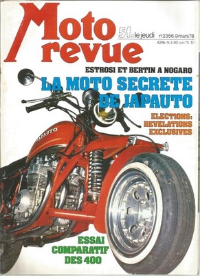 MOTORRAD REVUE NR. 2356 GEHEIMES MOTORRAD VON JAPAUTO / TEST KOMP. DES ''400 TWIN'' / NUSSBAUM
