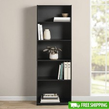 5-Shelf Bookcase Adjustable Shelves Sturdy Storage Unit Home Office Living Room