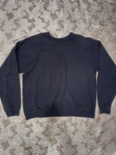 Hanes Men's Fleece Crew Neck Pullover Sweatshirt Long Sleeve Black L
