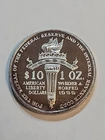 1999 NORFED Liberty NEVER-TO-BE-MADE-AGAIN $10 1oz 999 FINE Silver Light Toning