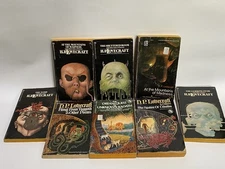 8 Ballentine 1970’s H P Lovecraft Book Horror Sci-fi Paperback Books Used