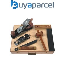 Faithfull 5 Piece Carpenters Woodworking Tool Kit Planes Square Gauge FAICARPSET