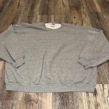 Vintage Jerzees Premium Fit Gray Sweatshirt Blank Adult Size 3XL Made USA 36 