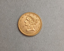 Gold 1907 $5 Liberty Head Gold Half Eagle 8.36g pure gold TP-0765 5353.63 per troy oz