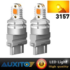 2x Auxito Led Front Turn Signal Light Bulbs 3157 3457 4157 Canbus Yellow 3000k