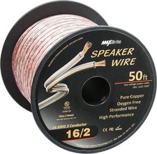 50 ft. Spool High Performance 16 Gauge Speaker Wire, Oxygen Free Pure Copper - U