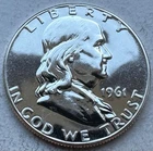 1961 Proof Franklin Half Dollar 90% Silver-INV#8555