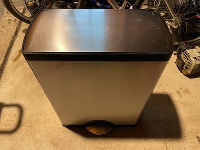 Simplehuman 46l Dual Compartment Recycling Step Trash Can CW1830 PLUS BAGS