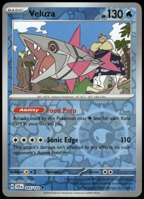 Veluza 45/142 Reverse Holo UC Stellar Crown 2024