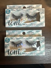 Ioni 3D Faux Mink Lashes Whisky Medium Crisscross Doll Strip Lashes 2 Sets NIB