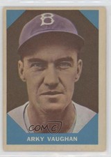 1960 Fleer Baseball Greats Arky Vaughan #11 HOF 0x5h