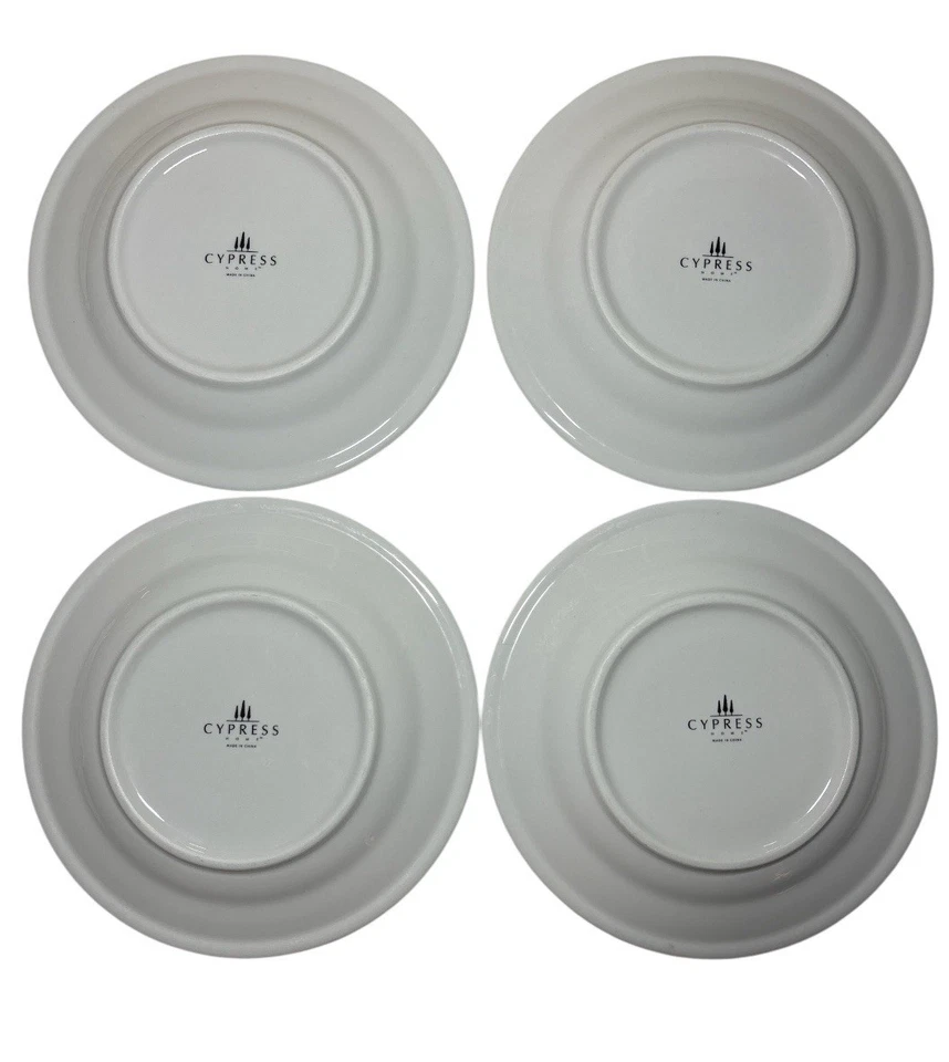 "Juego de 4 platos de cerámica de postre de 8-1/4"" nuevo en caja cartas de póquer de ciprés Joker King Queen Jack" Foto 2 de 4