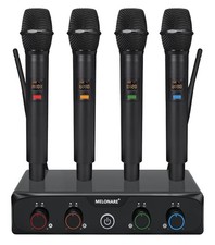 Sistema Microfonico Wireless 4 Canali UHF Compatto Cordless Mic Set 4x10
