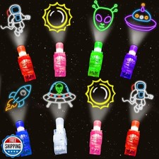 24PCS Party Favors LED Finger Lights, Glow in the Dark Light Up T