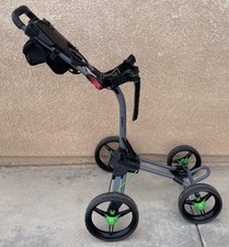 Bag Boy Quad XL Folding Push Cart Black Gray Golf Removable Wheels Lightweight
