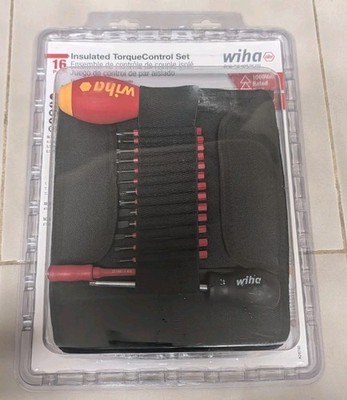 NEW Wiha 28792 16 Piece Insulated TorqueControl and SlimLine Blade Set