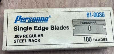 Personna Heavy Duty Single Edge Razor Blades 100-ct Stainless Steel .009 regular