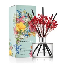 COCODOR Preserved Real Flower Reed Diffuser/Black Cherry / 6.7oz(200ml) / 1 P...