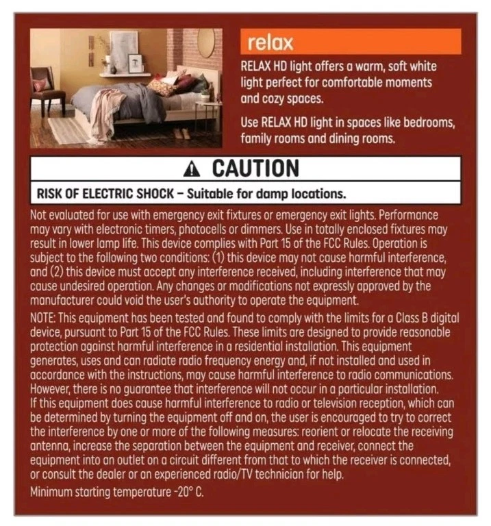 GE Relax 45 W Equivalent Dimmable Soft White R20 LED Single Light Bulb - Image 2 of 3