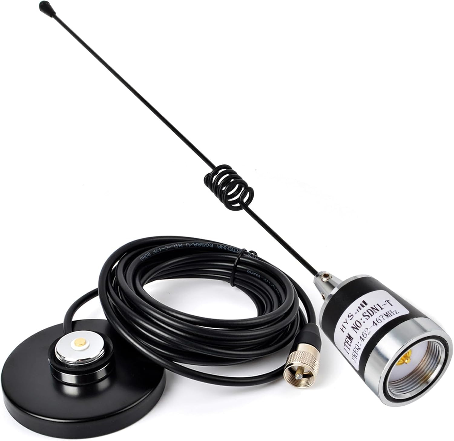 462-467 Mhz UHF Pre-Tuned NMO Amateur GMRS 17.7Inchs Whip Antenna with Heavy Dut. Available Now for $82.01