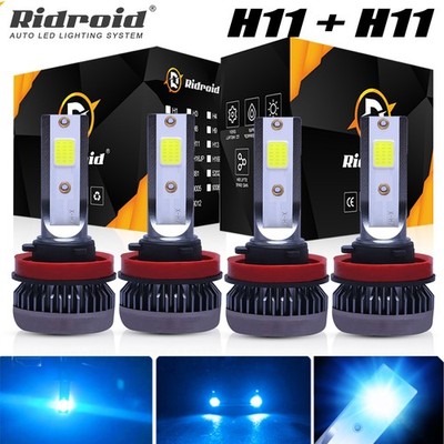 H11 9005 LED Headlight KIT Combo Bulbs 10000K High Low Beam Super Bright White O - Foto 3