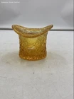 Vintage Fenton Orange Art Glass Daisy & Button Top Collectible Decorative Hat