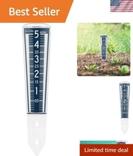 Large Easy-Read Magnifying Rain Gauge - Navy Blue Design for Outdoor Living