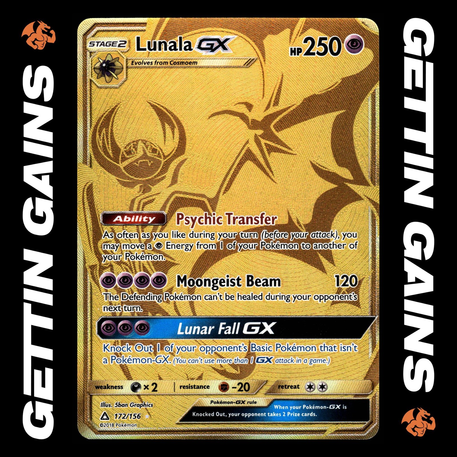 Lunala GX 2018 Sun & Moon: Ultra Prism #172/156 Holo (Secret) Price Guide -  Sports Card Investor