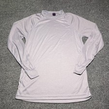 Vintage Patagonia Capilene Shirt Womens Large Gray Made in USA Cream Baselayer