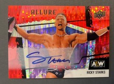 2022 Ricky Starks (Saints) Upper Deck AEW Allure Red Rainbow Auto Card #103