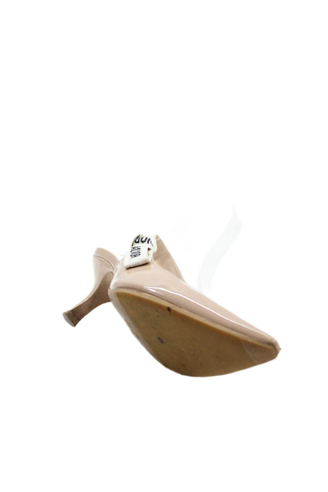 Christian Dior Mujer Charol Becerro J'Adior Zapatos de Tacón con Cordones Desnudo Talla 7.5 Foto 4 de 4