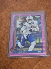 2025 Topps Chrome Football James Cook #35 Pink Refractor/250