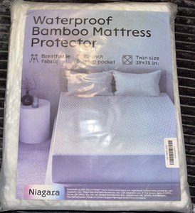 NIAGARA New Waterproof Bamboo Mattress Protector Twin 39” X 75” 20” Deep HavePoc