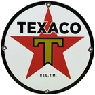 VINTAGE TEXACO MOTOR OIL PORCELAIN SIGN TEXAS GASOLINE GAS STATION PUMP PLATE