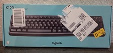 Logitech K120 Wired USB Keyboard Black NIB Plug & Play PC Laptop Windows Linux