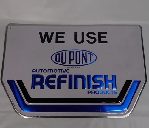 Vintage 1984 DuPont Automotive Refinish Products Metal Sign Advertising