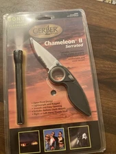 Rare Vintage 1980s Gerber “Chameleon II” Pocket Knife with Unopened Display Pack