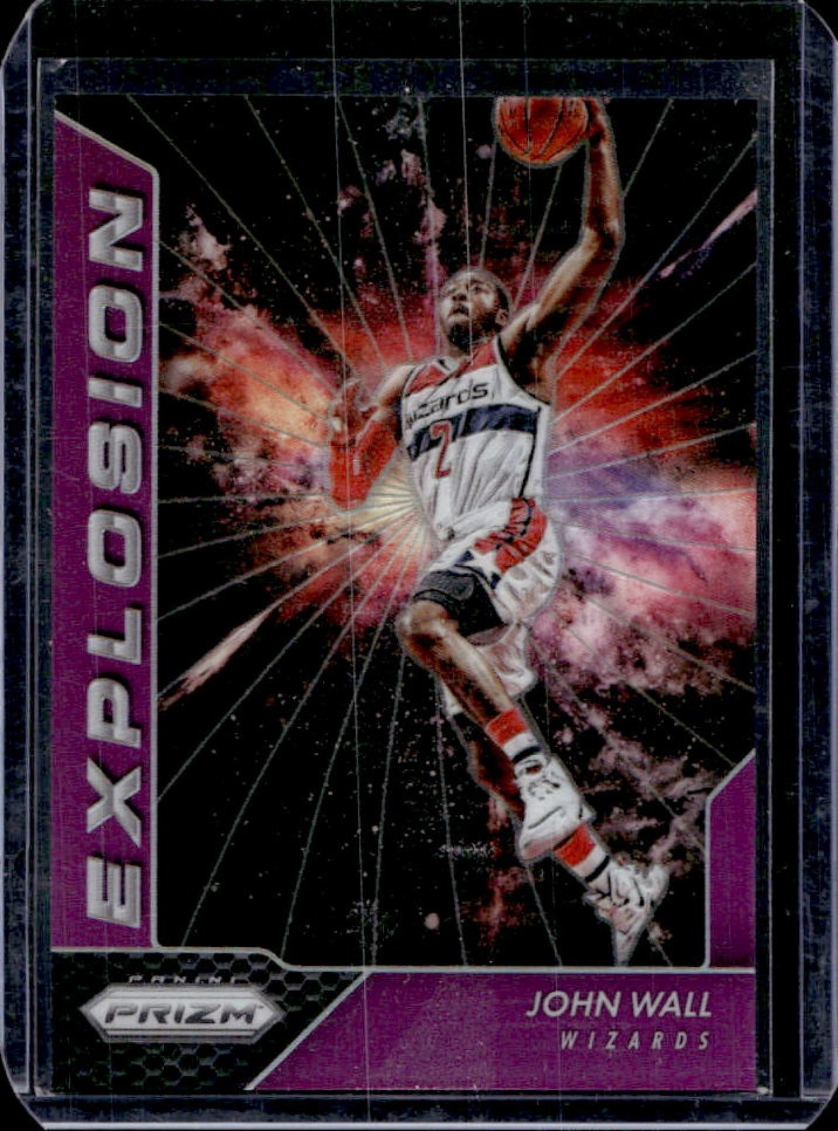 2016-17 Panini Prizm John Wall Explosion Purple #/75 Wizards