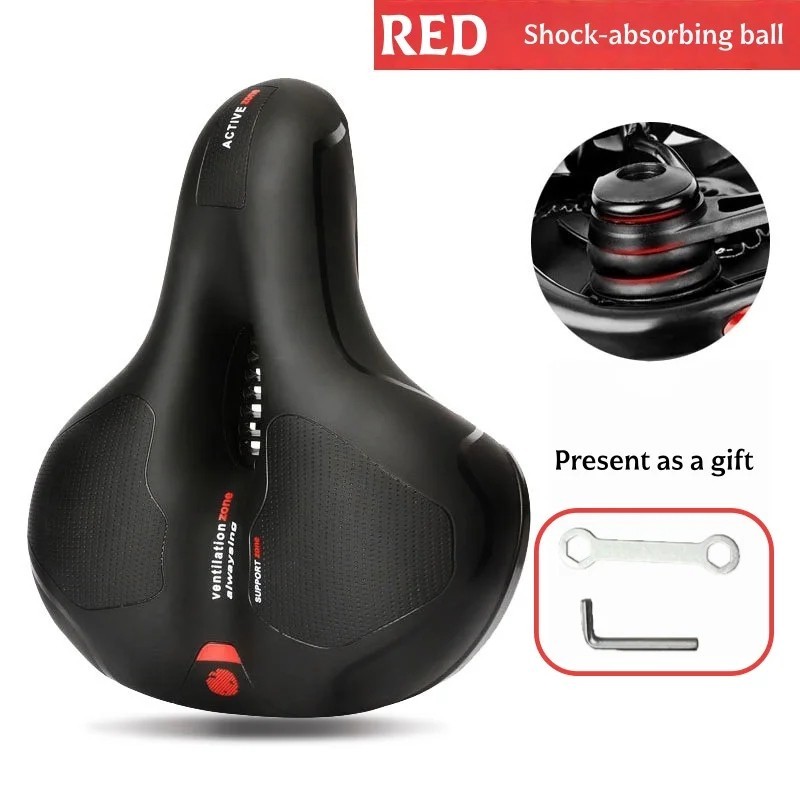 Dual Shock Bike Seat Soft Comfortable Bicycle Saddle MTB Roa