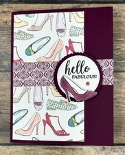 Stampin Up Card Kit Hello Fabulous Best Dressed Friend Hello - Makes 4 cards