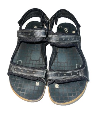 Ecco Yucatan Women Size EU 38 Black Leather Offroad Hiking Sandal
