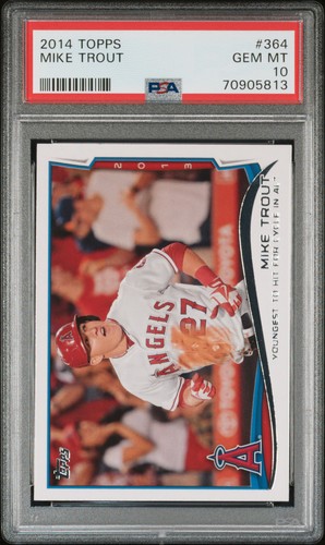 2014 Topps #364 Mike Trout PSA 10 - Foto 1 di 2