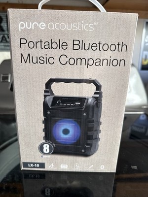 Brand New Pure Acoustics LX-10 Portable Bluetooth Music Companion Speaker