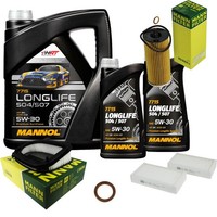 Inspektionspaket 7L Mannol Longlife 504/507 5W-30 FüR BMW F25 Xdrive30D