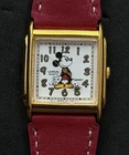 Vtg New 1989 LORUS Seiko Tank Women’s 28mm Mickey Mouse Quartz Watch Gold White