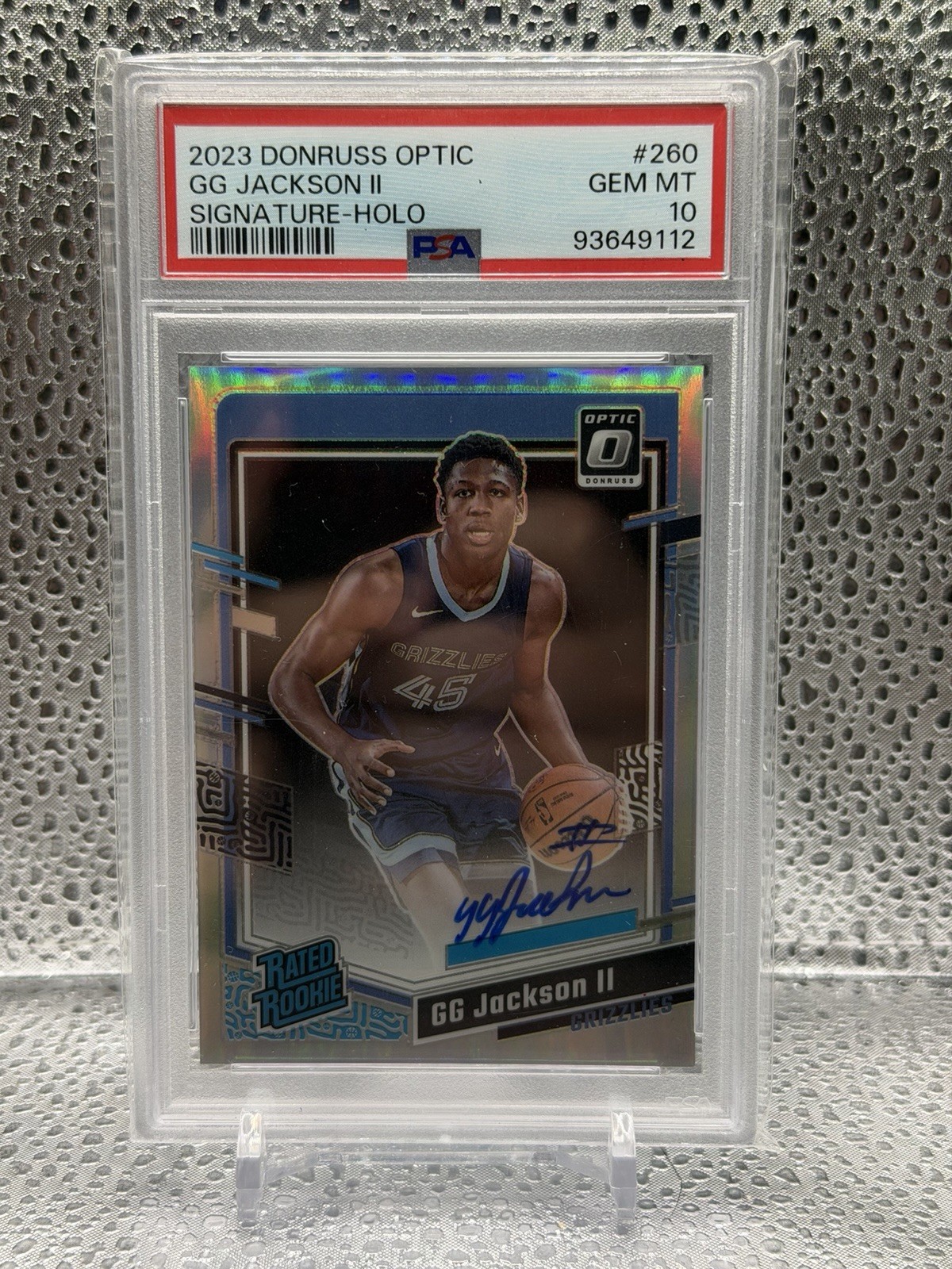 2023-24 Panini Donruss Optic Rated Rookie Signatures GG Jackson #260 Holo PSA 10