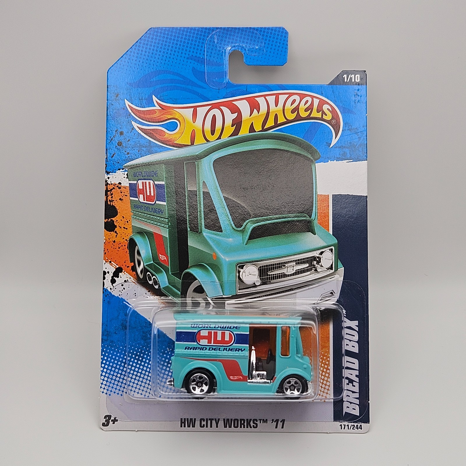 2011 Hot Wheels | Bread Box |Teal | HW City Works '11 1/10 | #171/244 1:64 NEW
